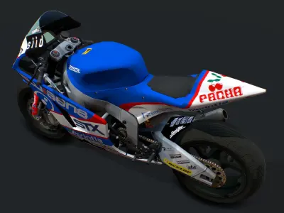 Bike Racing BQR 600 Low-poly 3D model