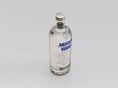 Absolut Vodka Bottle Low-poly 3D model