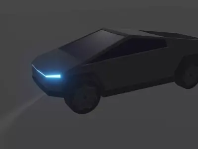 Tesla Cybertrack Free low-poly 3D model