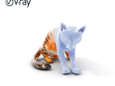 Bengal Cat Realistic Model Pack for D Design Low-poly 3D model
