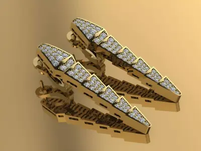 Bvlgari Snake Serpenti Earring 3D print model