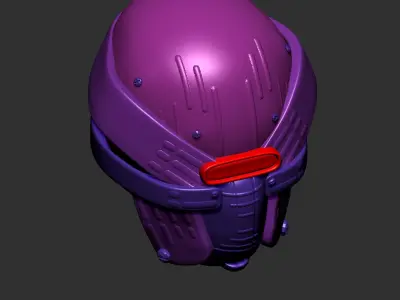 helmet high poly sculpt 3d printable 3D model 2