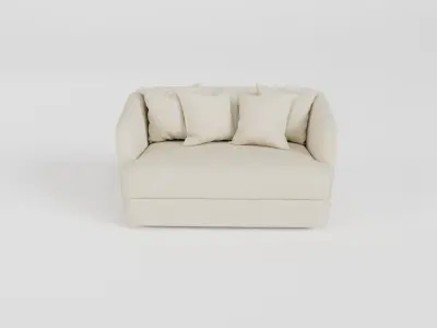 Single Sofa Free low-poly 3D model