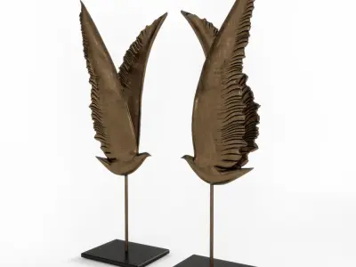 Wings sculpture 3D model