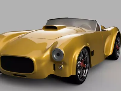 60s classic sports car 3D print model