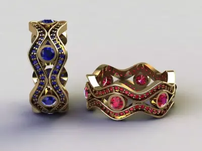 Curved ring 3D print model