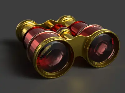 Chinese binoculars   Low-poly 3D model