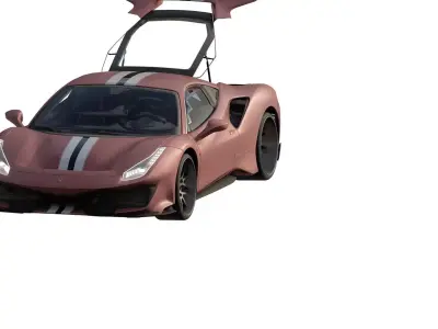 FERRARI 488 with interior 3D model