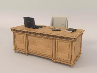European Style Working Table 3D model