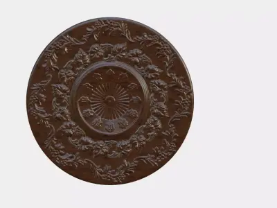 Wooden Clock Decor 3D print model 2