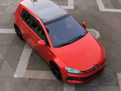 Volkswagen-GTI 2017 3D model