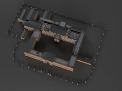 Low Poly Buckingham Palace 3D Model 3D model