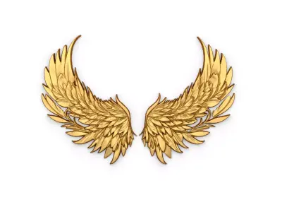 Wings Printable carved decor 04 3D print model
