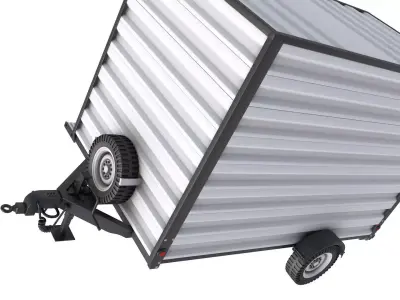 Portable Restroom Trailer 3D model