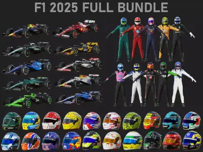 Formula 1 2025 Season Full Bundle 3D Model Pack