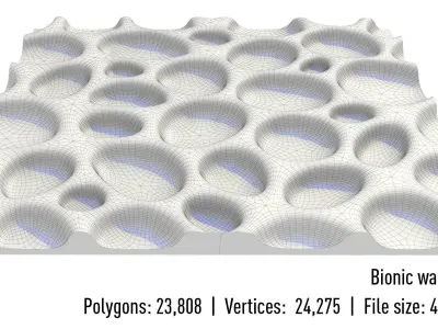 Bionic wall panel  3D model