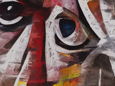 Painting in Frame Picasso Style 8 Low-poly 3D model