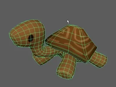 Wooden turtle 3D model
