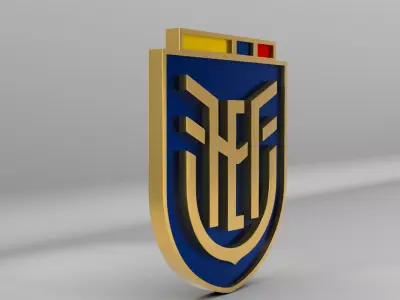Ecuador National Soccer Team Logo 3D model