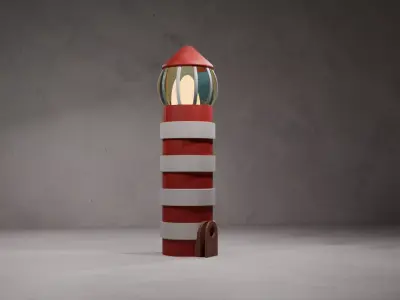 Low-Poly Lighthouse Free low-poly 3D model