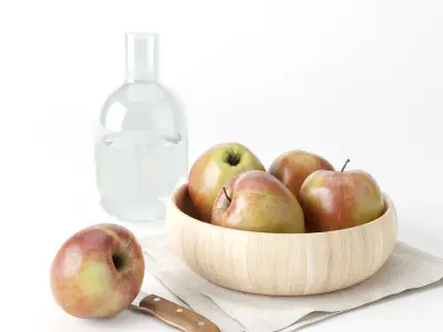 Decor Set Apple Bowl 3D model