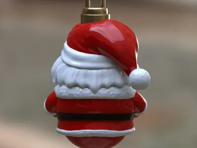 Santa Claus christmas tree ornament Free 3D print model