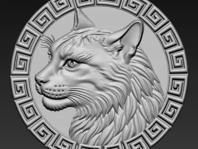 Cat Head A75 3D print model
