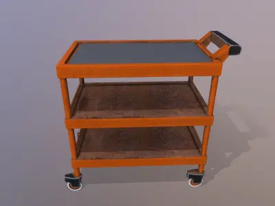 Tools Trolley Low-poly 3D model