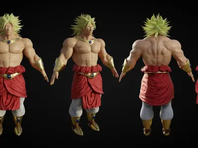 Broly Low-poly 3D model