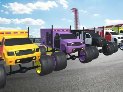  Low Poly Monster Turks pack-3 Low-poly 3D model