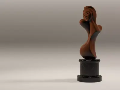 3D print and CNC girl sculpture Free 3D print model