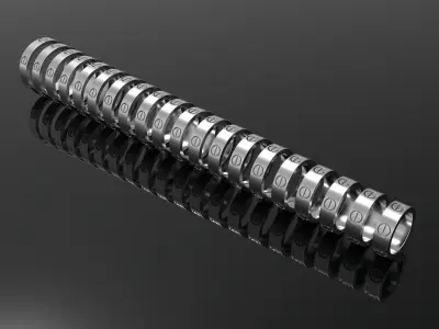 Set wedding rings style Love 20 rings 3D print model