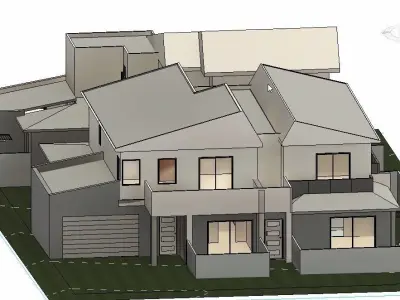 house complete revit project p3 3D model