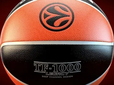 Spalding Euroleague Basketball Official Ball 3D model