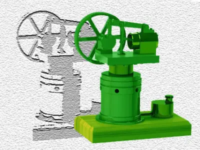 Robbo steam engine Free 3D model