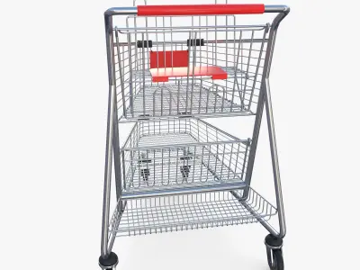 Shopping cart v13 3D model