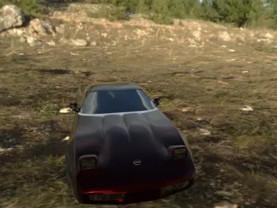 chevrolet corvette 1994 PBR Game Ready Low-poly 3D model