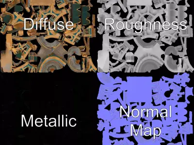 Elegant Mosque Architecture model pack Low-poly 3D model