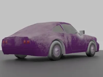 Low Poly Dirty Car PBR Low-poly 3D model