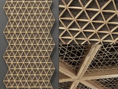 Ceiling tringle frame branch n1 3D model