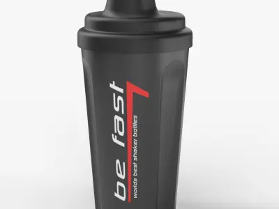 Matte Black Protein Shaker 3D model