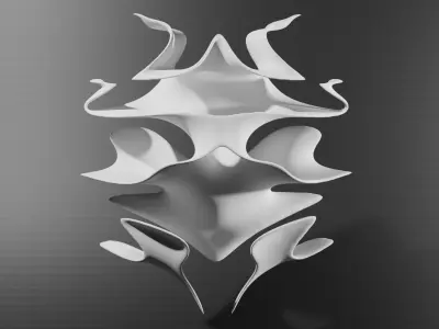 Abstract Gyroid Geometric Shape 3D model