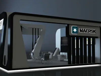  Booth Exhibition Stand a671a 3D model