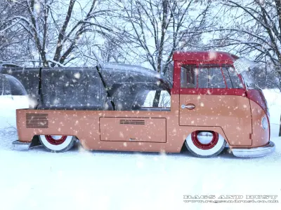 VW Split Screen Camper pickup 3D model