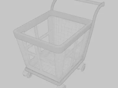 3d cart Free low-poly 3D model