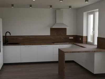 Modern apartment interior design 3d model Low-poly 3D model