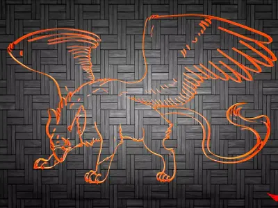 Griffin frame Free 3D model