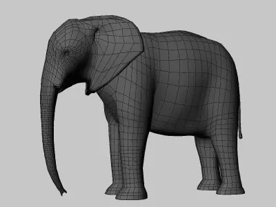 Rigged-Animated Elephant 3D model