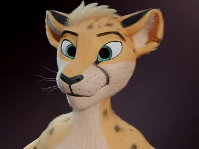 David Anthro Cheetah 3D model