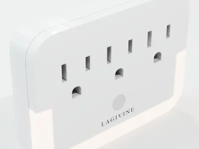 LAGIVINE Multiplug Wall Mount Outlet Extender - Night Light 3D model